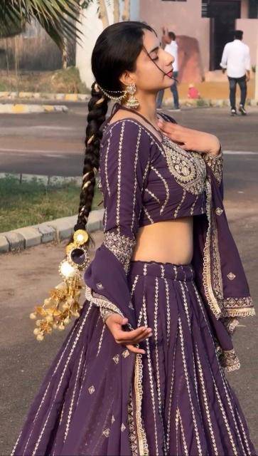 Pc 516 Georgette Heavy work Traditional lehenga choli designs in Hyderabad